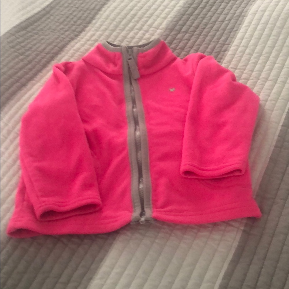 Carters little girl zip up light fleece jacket.